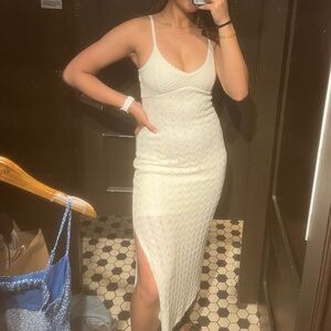 Hollister white midi dress